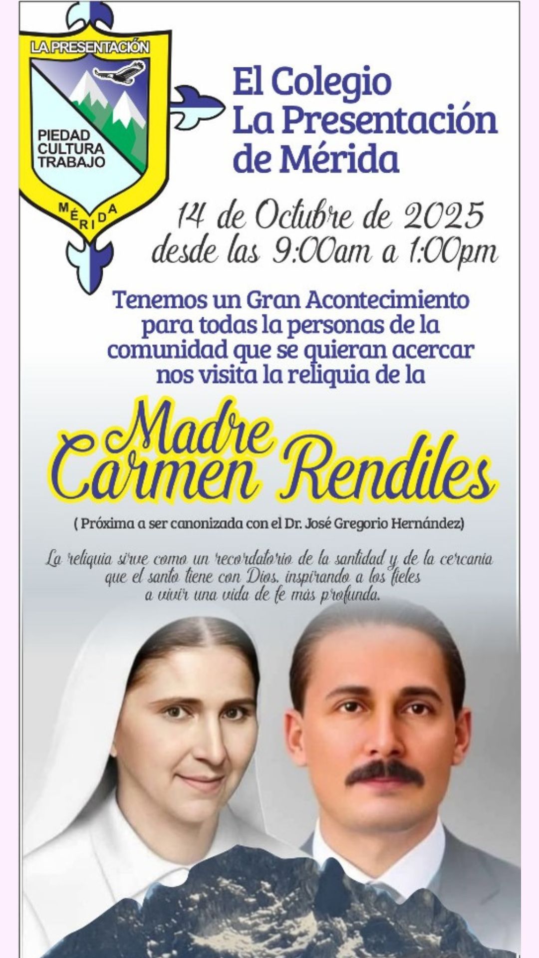 Visita La Reliquia de la Madre Carmen  Rendiles.