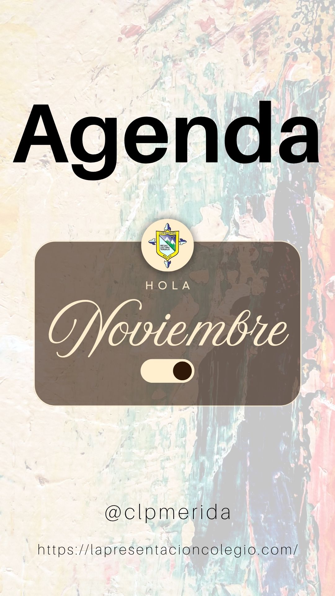 Agenda escolar mes de Noviembre 2025