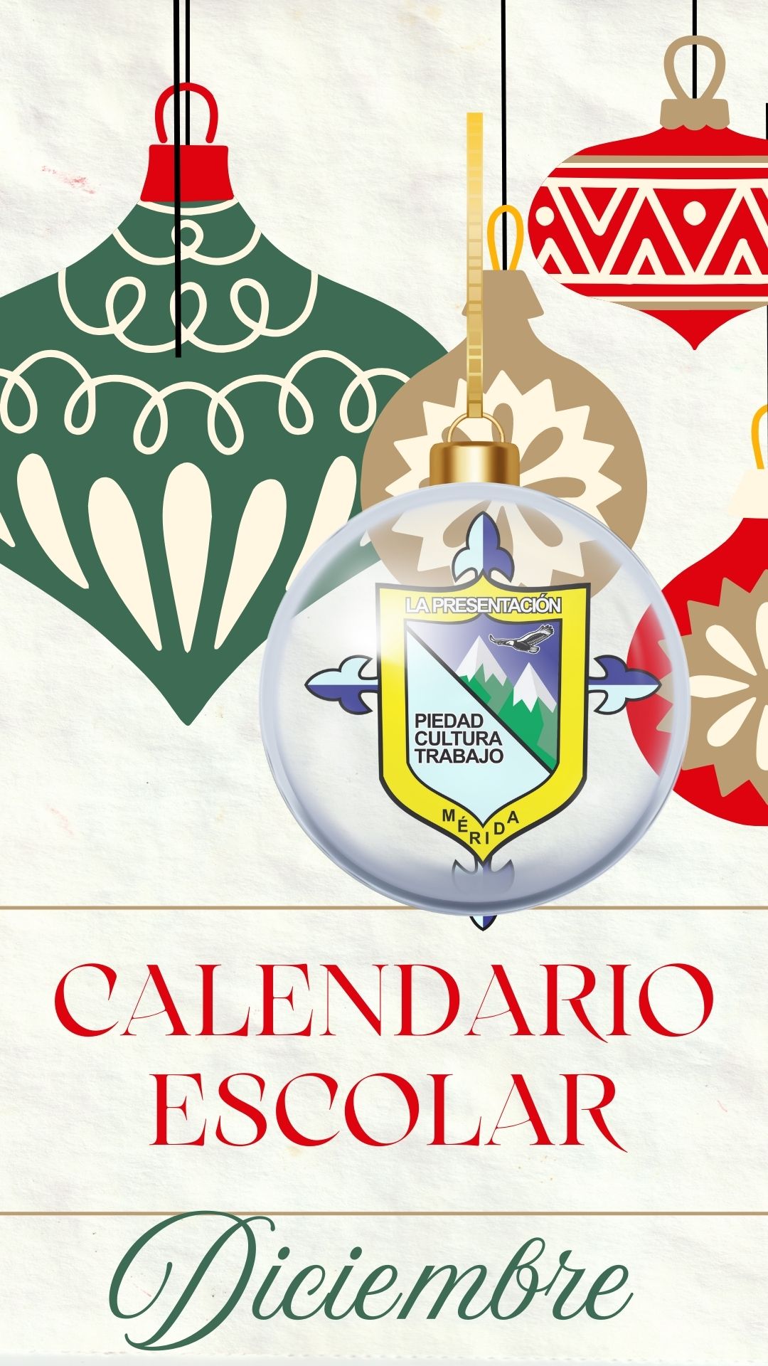 Agenda Escolar Mes de Diciembre 2025